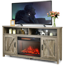 Load image into Gallery viewer, Gymax 59&#39;&#39; Fireplace TV Stand W/ 25&#39;&#39; 1350W Electric Fireplace Heater
