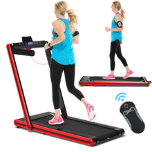 Load image into Gallery viewer, Gymax 2.25HP Folding Treadmill 2-in-1 Walking Running Machine w/ APP &amp; Remote Control Blue
