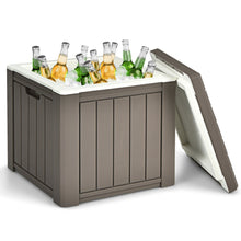 Load image into Gallery viewer, Gymax Patio 10 Gallon Ice Cube Cooler Box Table Stool Storage W/Handle

