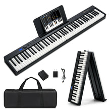 Load image into Gallery viewer, Gymax 88-Key Folding Electric Piano Keyboard Semi Weighted Full Size MIDI
