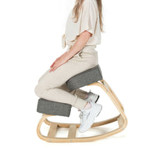 Load image into Gallery viewer, Gymax Ergonomic Kneeling Chair Rocking Stool Upright Posture Office Furniture Grey
