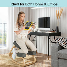 Load image into Gallery viewer, Gymax Ergonomic Kneeling Chair Rocking Stool Upright Posture Office Furniture Grey
