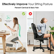Load image into Gallery viewer, Gymax Ergonomic Kneeling Chair Rocking Stool Upright Posture Office Furniture Grey

