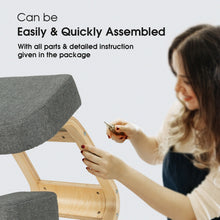 Load image into Gallery viewer, Gymax Ergonomic Kneeling Chair Rocking Stool Upright Posture Office Furniture Grey
