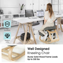 Load image into Gallery viewer, Gymax Ergonomic Kneeling Chair Rocking Stool Upright Posture Office Furniture Grey
