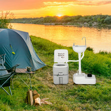 Load image into Gallery viewer, Gymax Outdoor Wash Sink and Potable Toilet Set 4.5 Gallon Sink &amp; 5.3 Gallon Toilet
