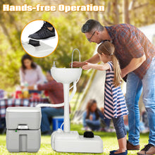 Load image into Gallery viewer, Gymax Outdoor Wash Sink and Potable Toilet Set 4.5 Gallon Sink &amp; 5.3 Gallon Toilet
