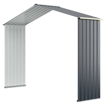 Load image into Gallery viewer, Gymax Outdoor Storage Shed Extension Kit for 9.1 ft Shed Width Grey

