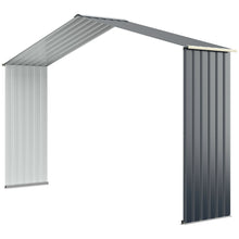 Load image into Gallery viewer, Gymax Outdoor Storage Shed Extension Kit for 9.1 ft Shed Width Grey
