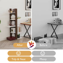 Load image into Gallery viewer, Gymax 5-Tier Bookshelf Freestanding Storage Shelf Tree Bookshelf Room Divider

