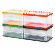 Load image into Gallery viewer, Gymax 75L Collapsible Storage Bins Folding Plastic Stackable Utility Crates 4 Pack
