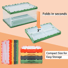 Load image into Gallery viewer, Gymax 75L Collapsible Storage Bins Folding Plastic Stackable Utility Crates 4 Pack
