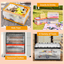 Load image into Gallery viewer, Gymax 75L Collapsible Storage Bins Folding Plastic Stackable Utility Crates 4 Pack
