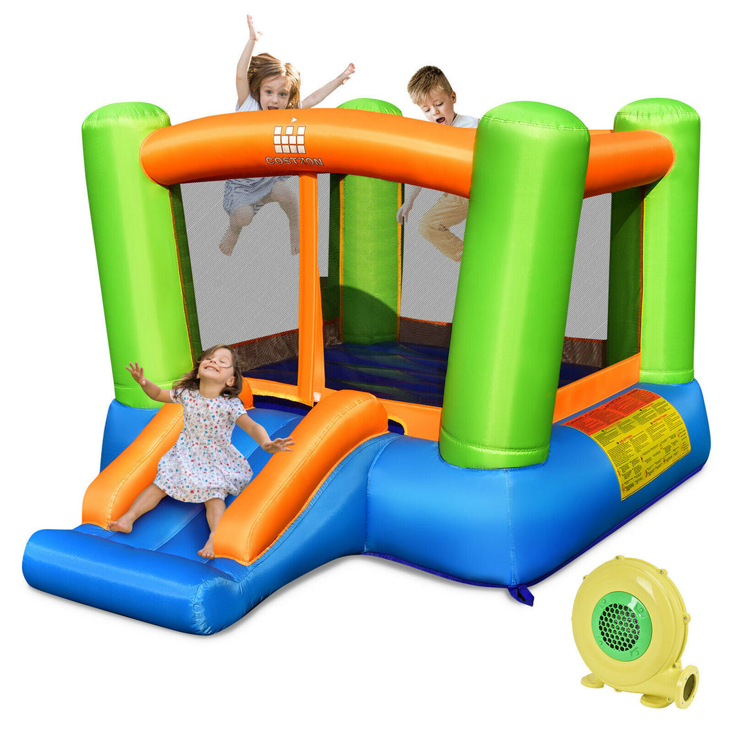 Gymax Inflatable Bounce House Kids Jumping Playhouse Indoor & Outdoor With 480W Blower