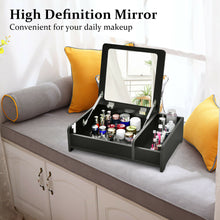 Load image into Gallery viewer, Gymax 2-in-1 Vanity Dresser w/ Flip-Top Mirror Tabletop Storage Box Makeup Laptop Black
