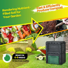 Load image into Gallery viewer, Gymax 80 Gallon Compost Bin Garden Waste Container Grass Food Trash Barrel Fertilizer
