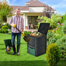 Load image into Gallery viewer, Gymax 80 Gallon Compost Bin Garden Waste Container Grass Food Trash Barrel Fertilizer
