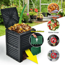 Load image into Gallery viewer, Gymax 80 Gallon Compost Bin Garden Waste Container Grass Food Trash Barrel Fertilizer
