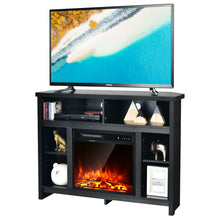Load image into Gallery viewer, Gymax 41.5'' Corner Fireplace TV Stand Storage Cabinet Electric Space Heater
