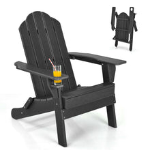 Load image into Gallery viewer, Gymax Patio Folding Adirondack Chair Weather Resistant Cup Holder Yard
