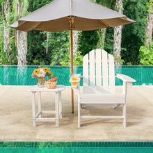Load image into Gallery viewer, Gymax 2PC Patio Folding Adirondack chair Side Table Cup Holder Poolside White

