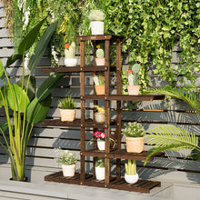 Load image into Gallery viewer, Gymax Wood Plant Stand 6 Tier Vertical Shelf Flower Display Rack Holder Planter
