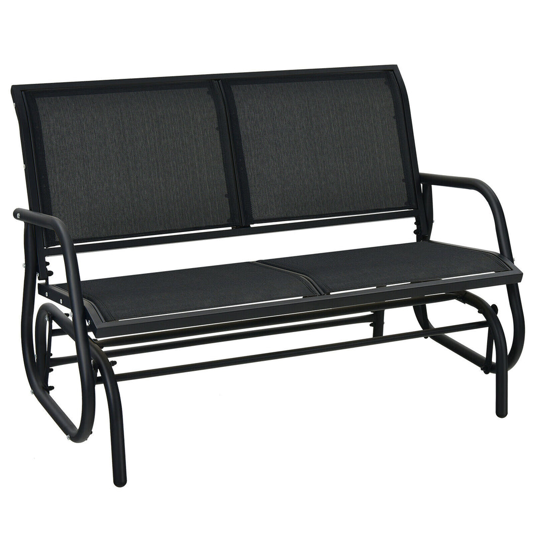 Gymax Patio Swing Glider Bench Loveseat Rocking Chair Backyard Poolside