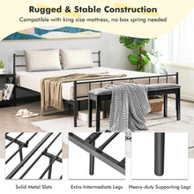 Load image into Gallery viewer, Gymax King Size Metal Platform Bed Frame with Headboard Footboard Mattress Support
