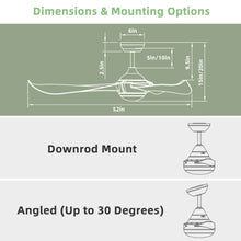 Load image into Gallery viewer, Gymax 52 Inch Ceiling Fan with Light Reversible DC Motor w/6 Wind Speeds &amp; 8H Timer
