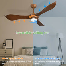 Load image into Gallery viewer, Gymax 52 Inch Ceiling Fan with Light Reversible DC Motor w/6 Wind Speeds &amp; 8H Timer
