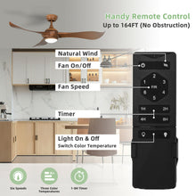 Load image into Gallery viewer, Gymax 52 Inch Ceiling Fan with Light Reversible DC Motor w/6 Wind Speeds &amp; 8H Timer
