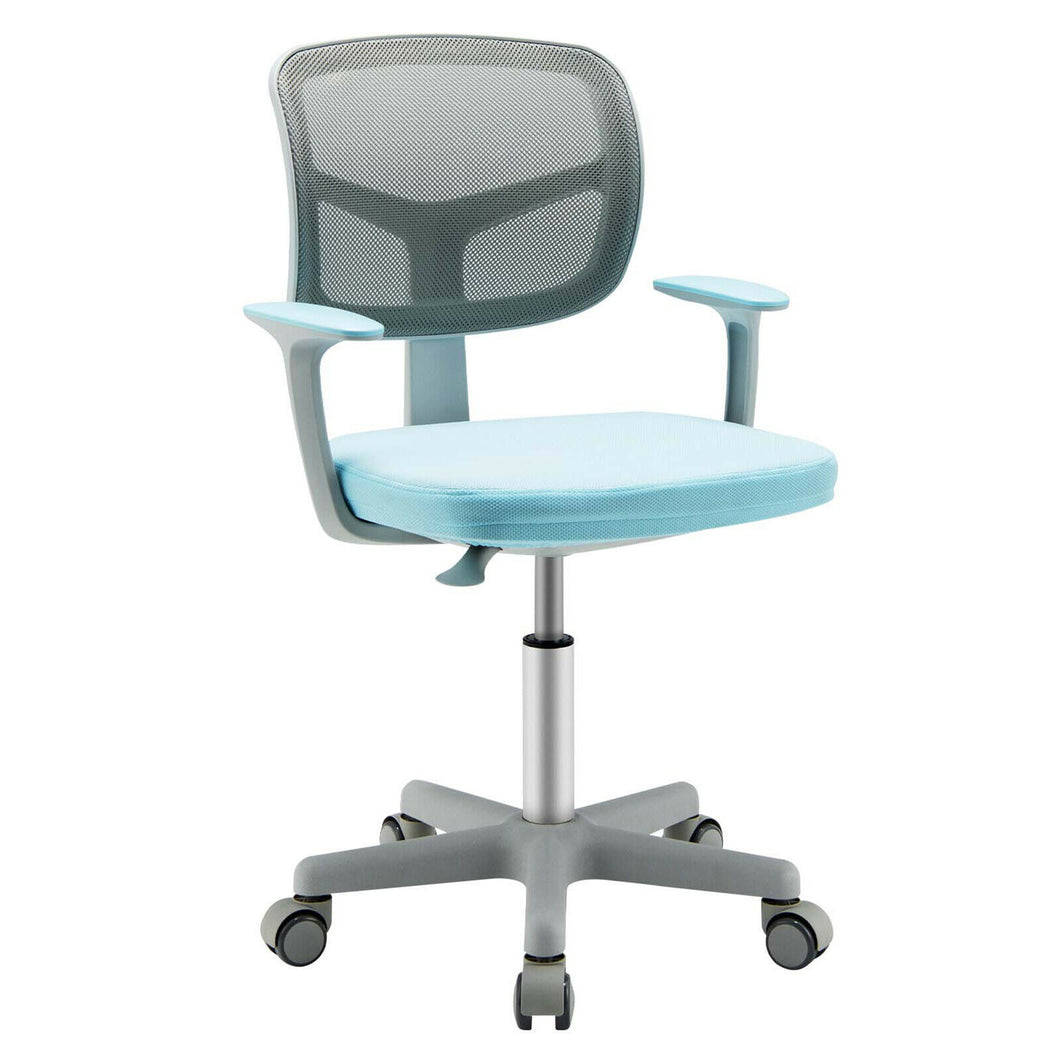 Gymax Kids Desk Chair Adjustable Height Children Study Chair w/Auto Brake Casters