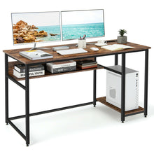 Load image into Gallery viewer, Gymax 55'' Computer Desk Home Office PC Workstation w/ Power Outlets &amp; USB Ports
