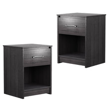 Load image into Gallery viewer, Gymax 2PCS Nightstand with Drawer Storage Shelf Wooden End Side Table Bedroom
