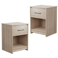 Load image into Gallery viewer, Gymax 2PCS Nightstand with Drawer Storage Shelf Wooden End Side Table Bedroom
