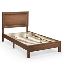 Load image into Gallery viewer, Gymax Twin/Full/Queen Size Bed Frame Platform Slat High Headboard Bedroom Rubber Wood Leg
