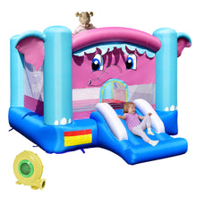 Load image into Gallery viewer, Gymax Inflatable Bounce House 3-in-1 Elephant Theme Inflatable Castle w/ 480W Blower
