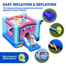 Load image into Gallery viewer, Gymax Inflatable Bounce House 3-in-1 Elephant Theme Inflatable Castle w/ 480W Blower
