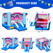 Load image into Gallery viewer, Gymax Inflatable Bounce House 3-in-1 Elephant Theme Inflatable Castle w/ 735W Blower
