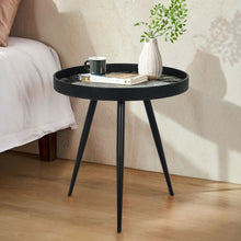 Load image into Gallery viewer, Gymax Round Coffee Table Modern End Table Versatile Side Table w/ Wooden Tray Top
