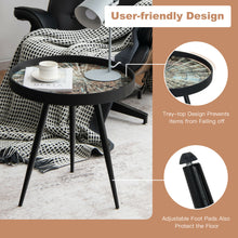 Load image into Gallery viewer, Gymax Round Coffee Table Modern End Table Versatile Side Table w/ Wooden Tray Top
