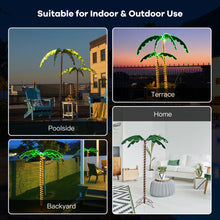 Load image into Gallery viewer, Gymax 5ft Pre-lit LED Rope Light Palm Tree Hawaii-Style Holiday Decor w/ 198 LED Lights
