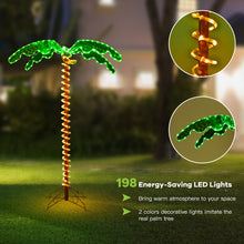 Load image into Gallery viewer, Gymax 5ft Pre-lit LED Rope Light Palm Tree Hawaii-Style Holiday Decor w/ 198 LED Lights
