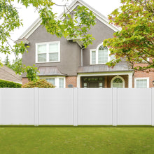 Load image into Gallery viewer, Gymax Outdoor PVC Privacy Panels 2-Pack Picket Fence W/ 3 Cuspidal Foot Stakes White
