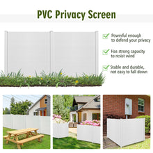 Load image into Gallery viewer, Gymax Outdoor PVC Privacy Panels 2-Pack Picket Fence W/ 3 Cuspidal Foot Stakes White
