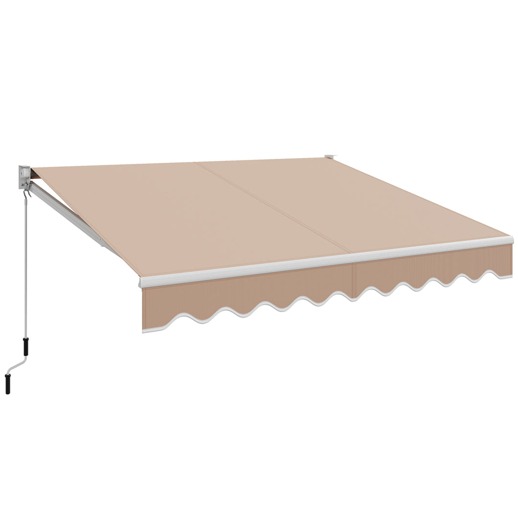 Gymax 8' x 6.6' Patio Retractable Awning Sunshade Shelter w/Manual Crank Handle