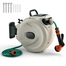 Load image into Gallery viewer, Gymax Retractable Hose Reel Wall Mounted 1/2'' 49ft Any Length Lockw/Hose Nozzle
