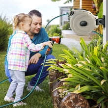 Load image into Gallery viewer, Gymax Retractable Hose Reel Wall Mounted 1/2'' 49ft Any Length Lockw/Hose Nozzle
