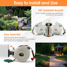 Load image into Gallery viewer, Gymax Retractable Hose Reel Wall Mounted 1/2'' 49ft Any Length Lockw/Hose Nozzle
