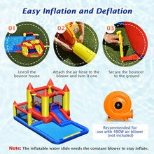 Load image into Gallery viewer, Gymax Inflatable Water Slide Castle Kids Bounce House Indoor &amp; Outdoor without Blower
